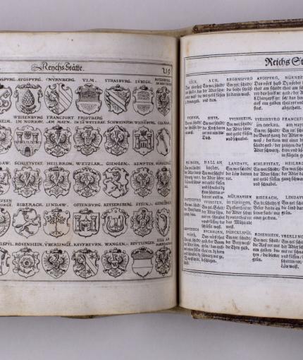 aufgeschlagenes Buch von Johann Siebmacher aus Nürnberg von 1605