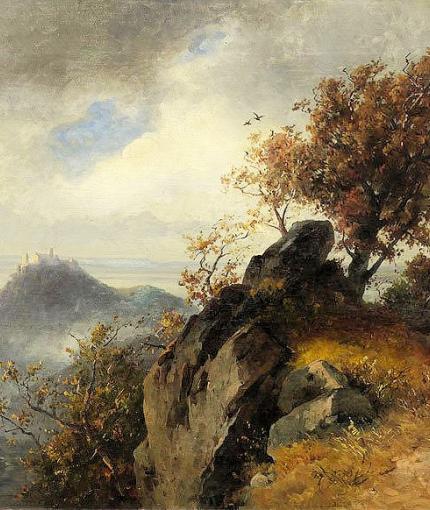 Eiche im Herbststurm vor der Wartburg, Friedrich Preller d. J., Öl auf Leinwand, 1889, Wartburg-Stiftung, Kunstsammlung, Inv.-Nr. M0318